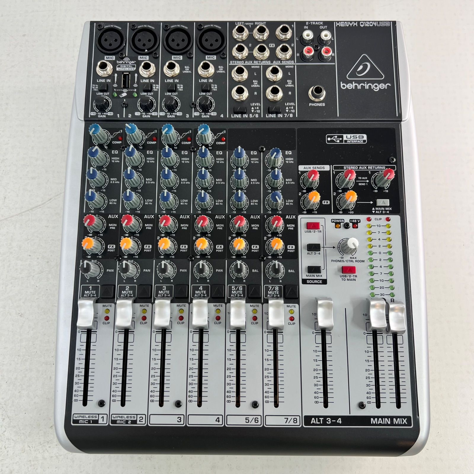通電確認済】Behringer XENYX Q1204USB アナログミキサー オーディオ