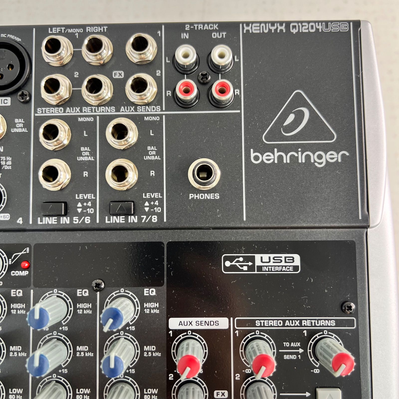 通電確認済】Behringer XENYX Q1204USB アナログミキサー オーディオ