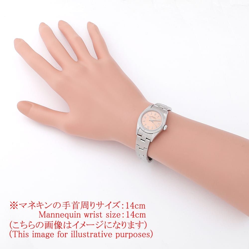 ロレックス　オイスターパーペチュアル　レディース　76080 ロレックス オイスターパーペチュアル 76080 ピンク 369ホワイトバー F