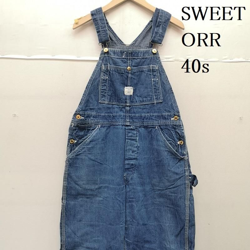 ヴィンテージ 40s SWEET ORR スウィートオール デニム オーバーオール ユニオンチケット メンズ 表記無し ISItems【USED】【古着】【中古】50160443