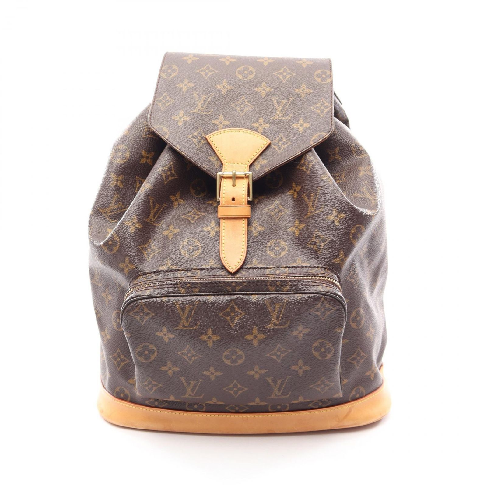 ルイ・ヴィトン LOUIS VUITTON リュックサック バックパック モンスリGM モノグラム M51135 PVCコーティングキャンバス レザー モンスリGM レディース Used B