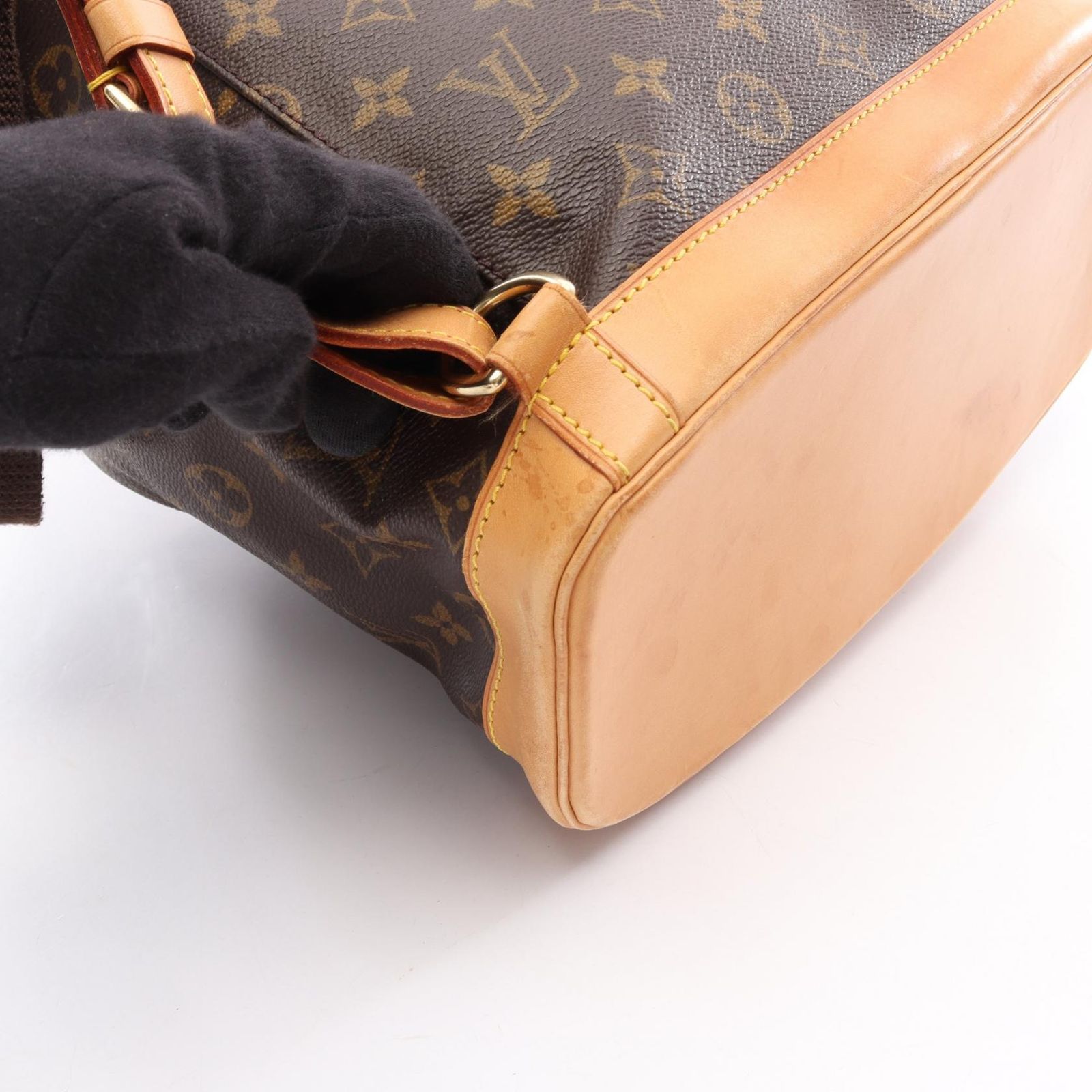 ルイ・ヴィトン LOUIS VUITTON リュックサック バックパック モンスリGM モノグラム M51135 PVCコーティングキャンバス レザー モンスリGM レディース Used B