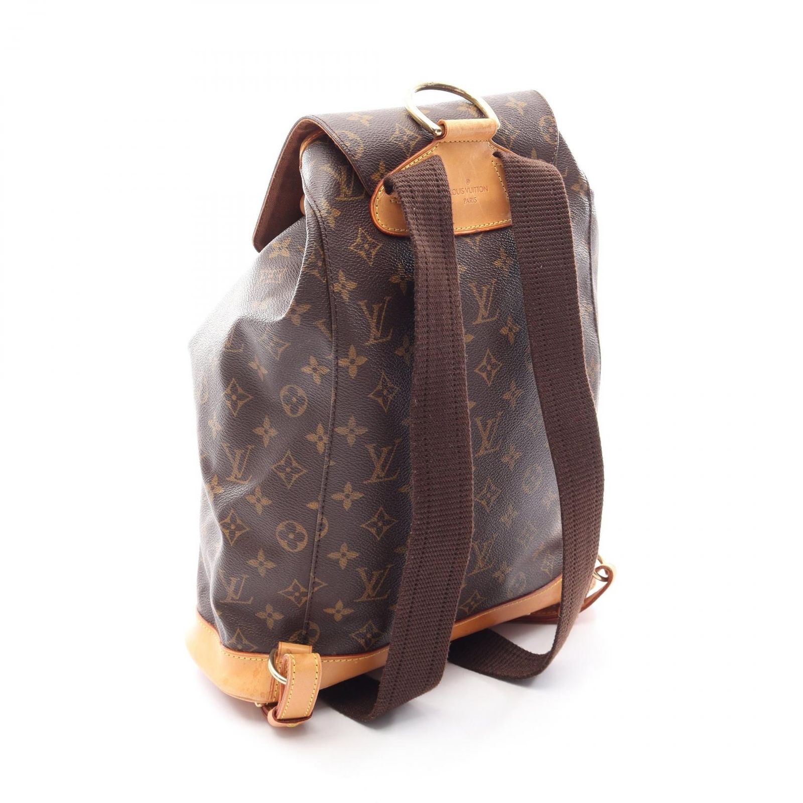 ルイ・ヴィトン LOUIS VUITTON リュックサック バックパック モンスリGM モノグラム M51135 PVCコーティングキャンバス レザー モンスリGM レディース Used B