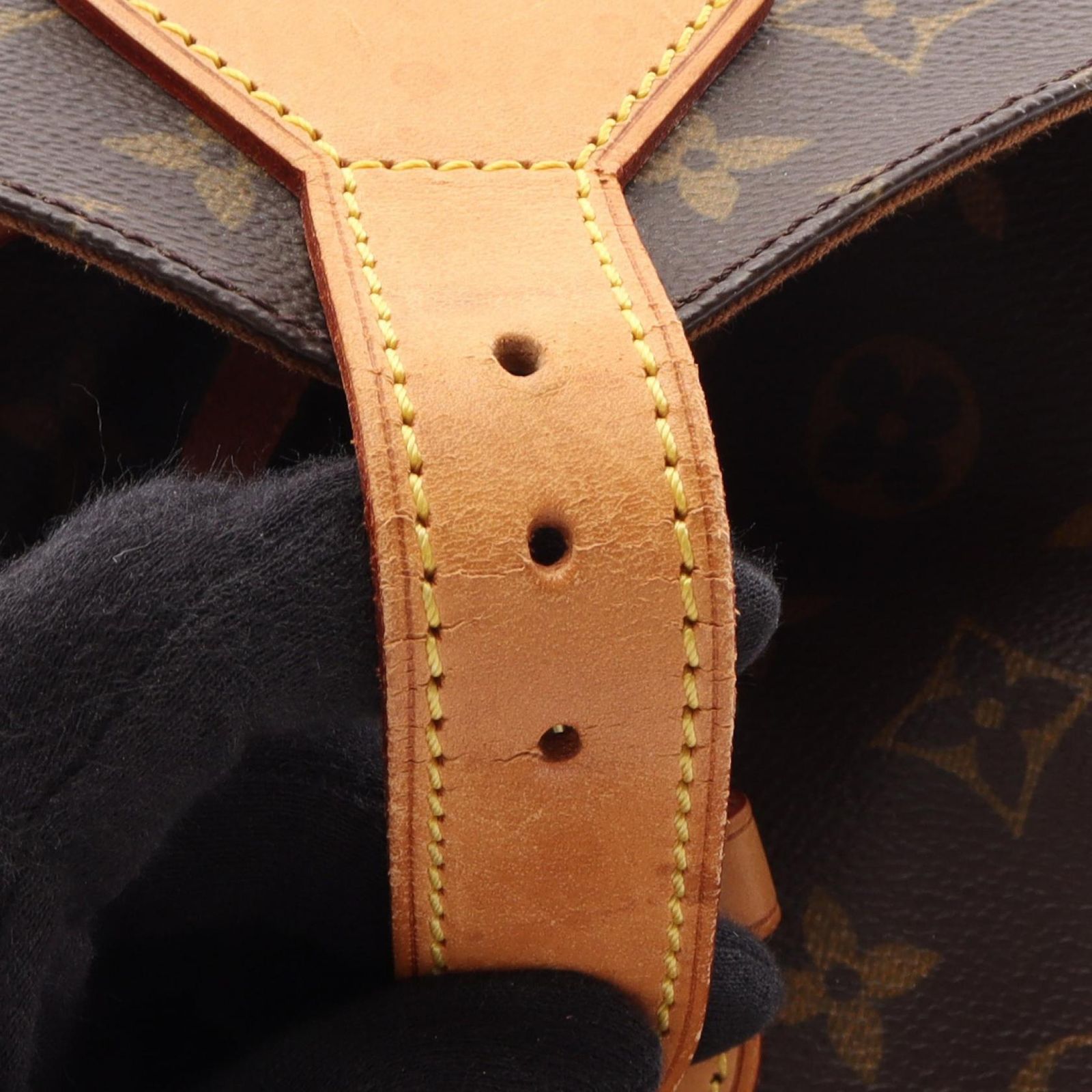 ルイ・ヴィトン LOUIS VUITTON リュックサック バックパック モンスリGM モノグラム M51135 PVCコーティングキャンバス レザー モンスリGM レディース Used B