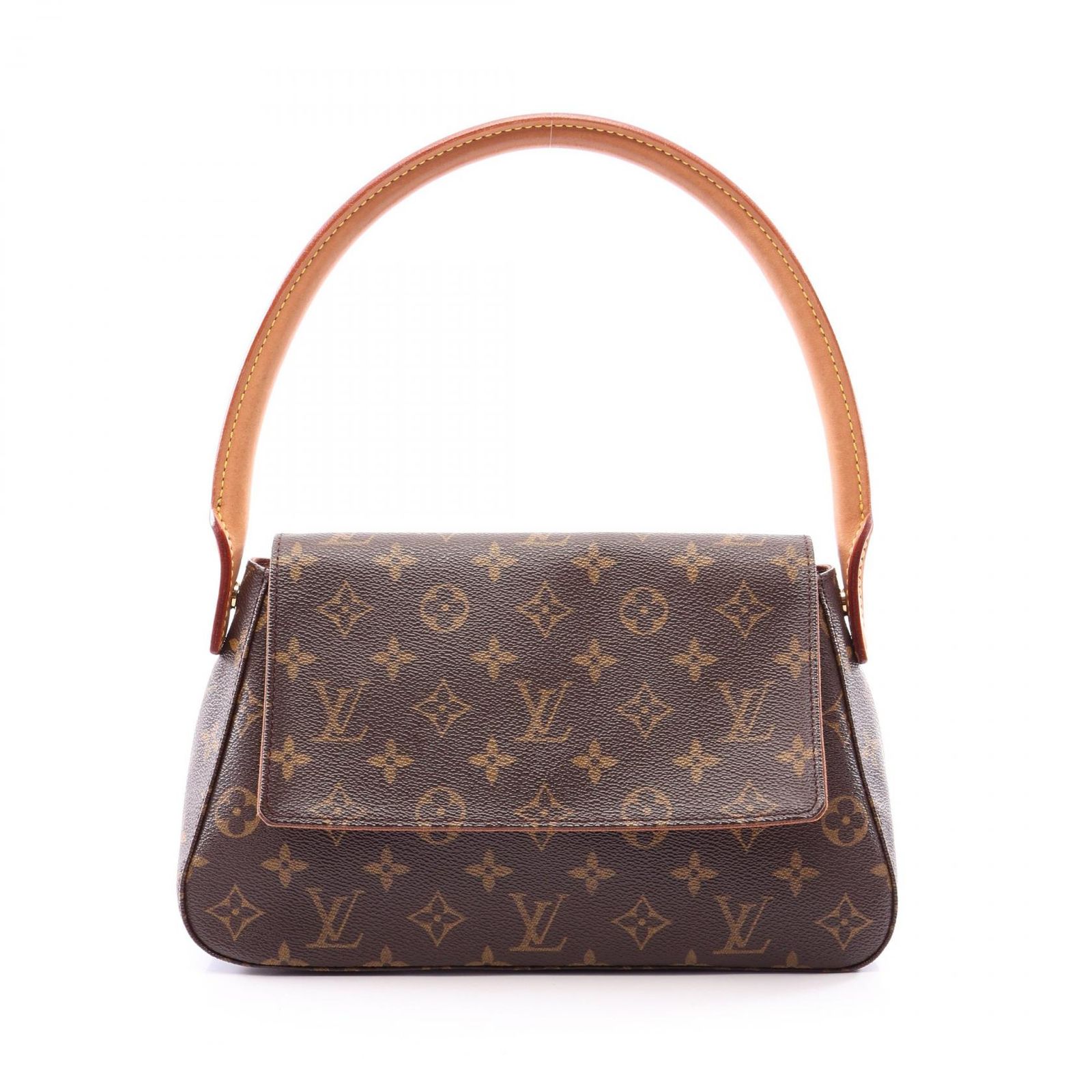 ルイ・ヴィトン LOUIS VUITTON ハンドバッグ ミニルーピング モノグラム M51147 PVCコーティングキャンバス レザー ミニ・ルーピング レディース Used A