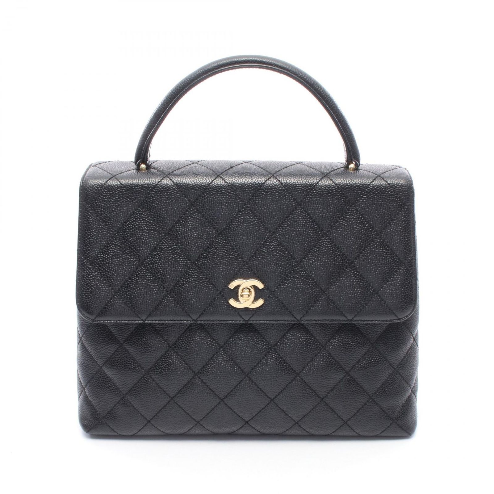 シャネル CHANEL ハンドバッグ マトラッセ A12397 ブラック キャビアスキン(グレインドカーフ) マトラッセ トップハンドル バッグ レディース Used A