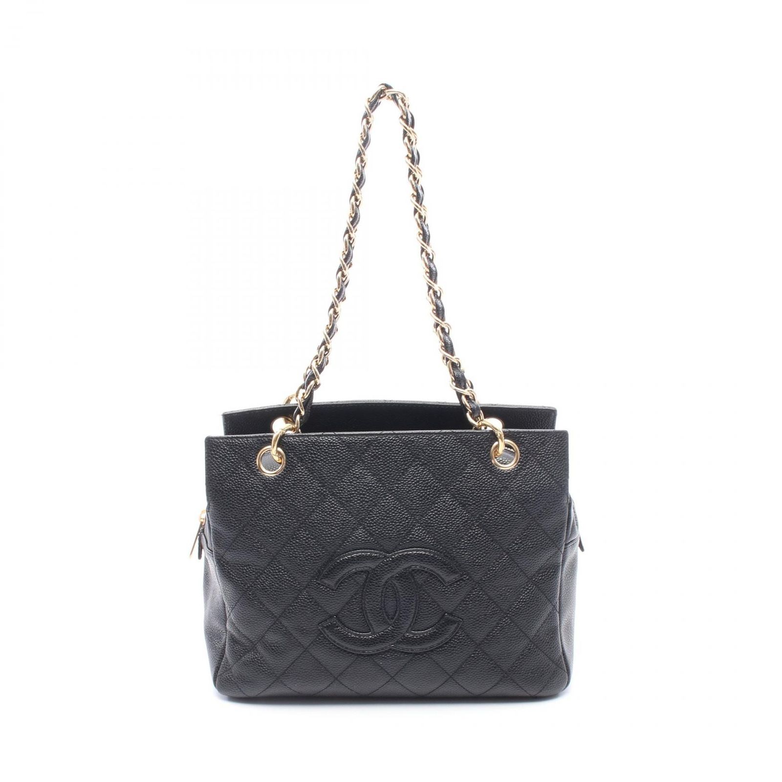 シャネル CHANEL ショルダーバッグ マトラッセ A18004 ブラック キャビアスキン(グレインドカーフ) PTT チェーントート レディース Used A