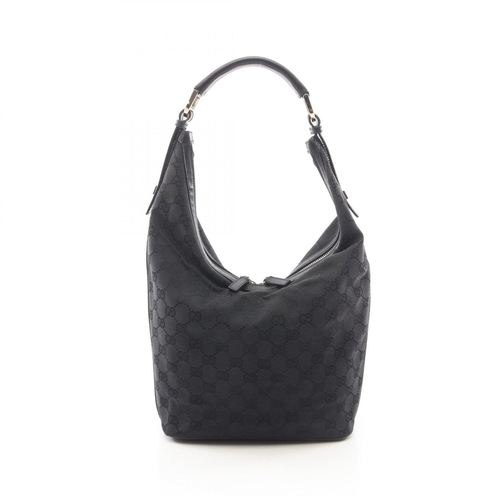 グッチ GUCCI ショルダーバッグ GGキャンバス 001･4288 ブラック キャンバス レザー ワンショルダー レディース Used A