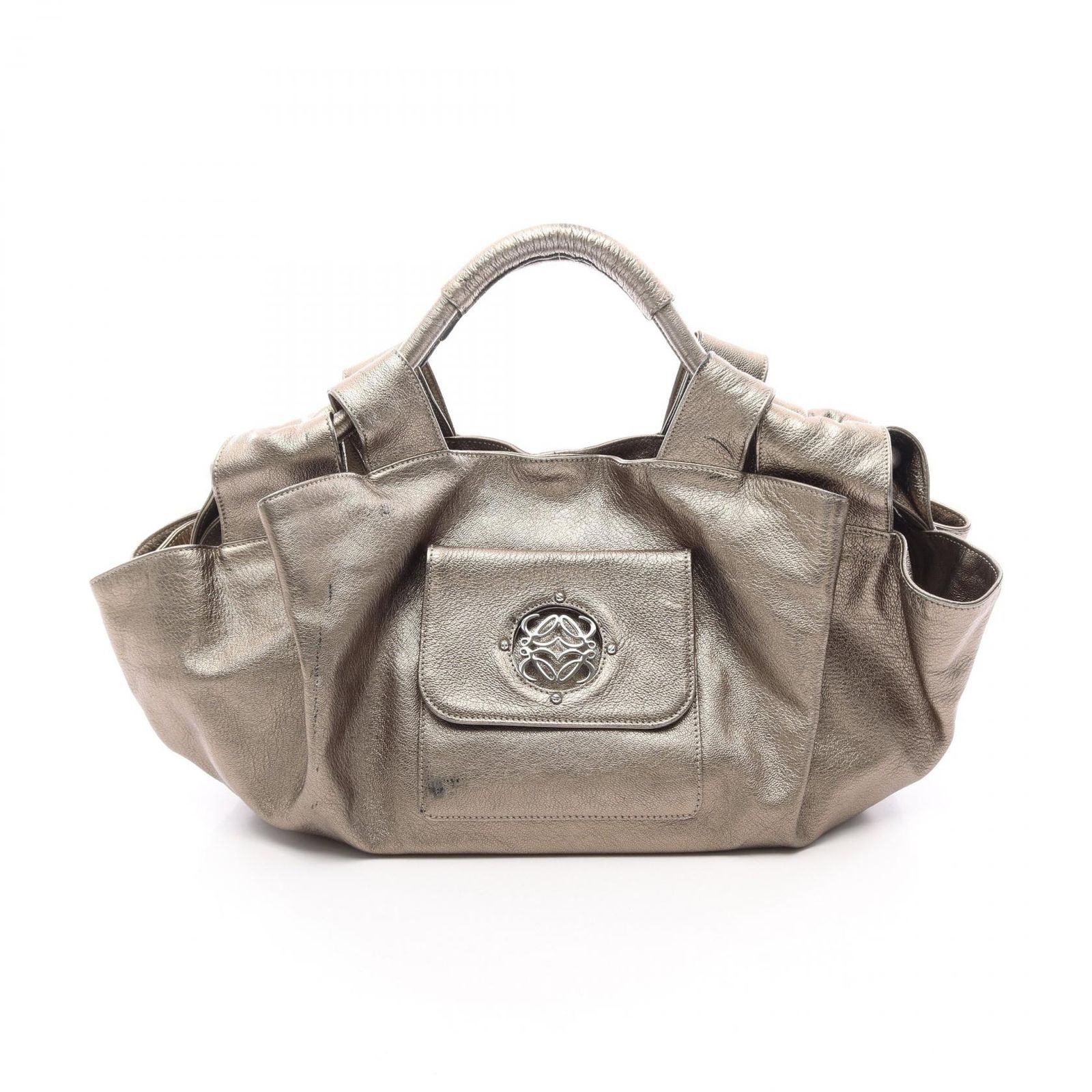 ロエベ LOEWE ハンドバッグ ナッパアイレ ゴールド レザー ナッパアイレ レディース Used A