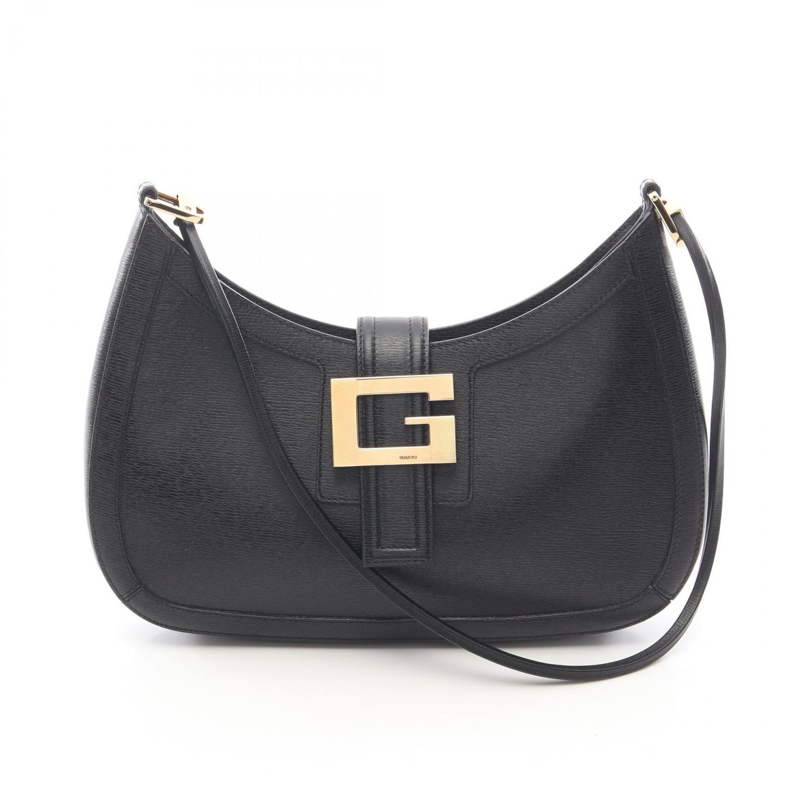 グッチ GUCCI ショルダーバッグ 001･4141 ブラック レザー ショルダーバッグ レディース Used A