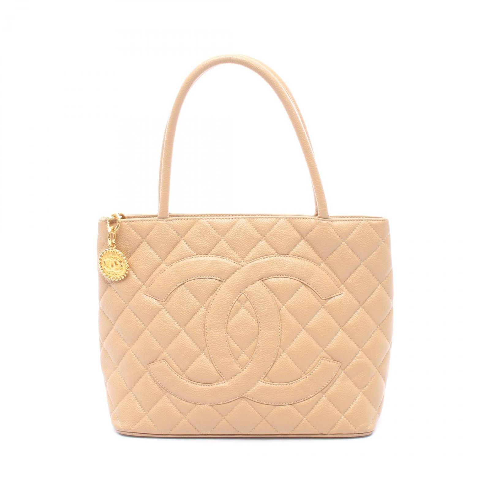 シャネル CHANEL トートバッグ 復刻トート A01804 ベージュ カーフ（牛革） 復刻トート レディース Used A