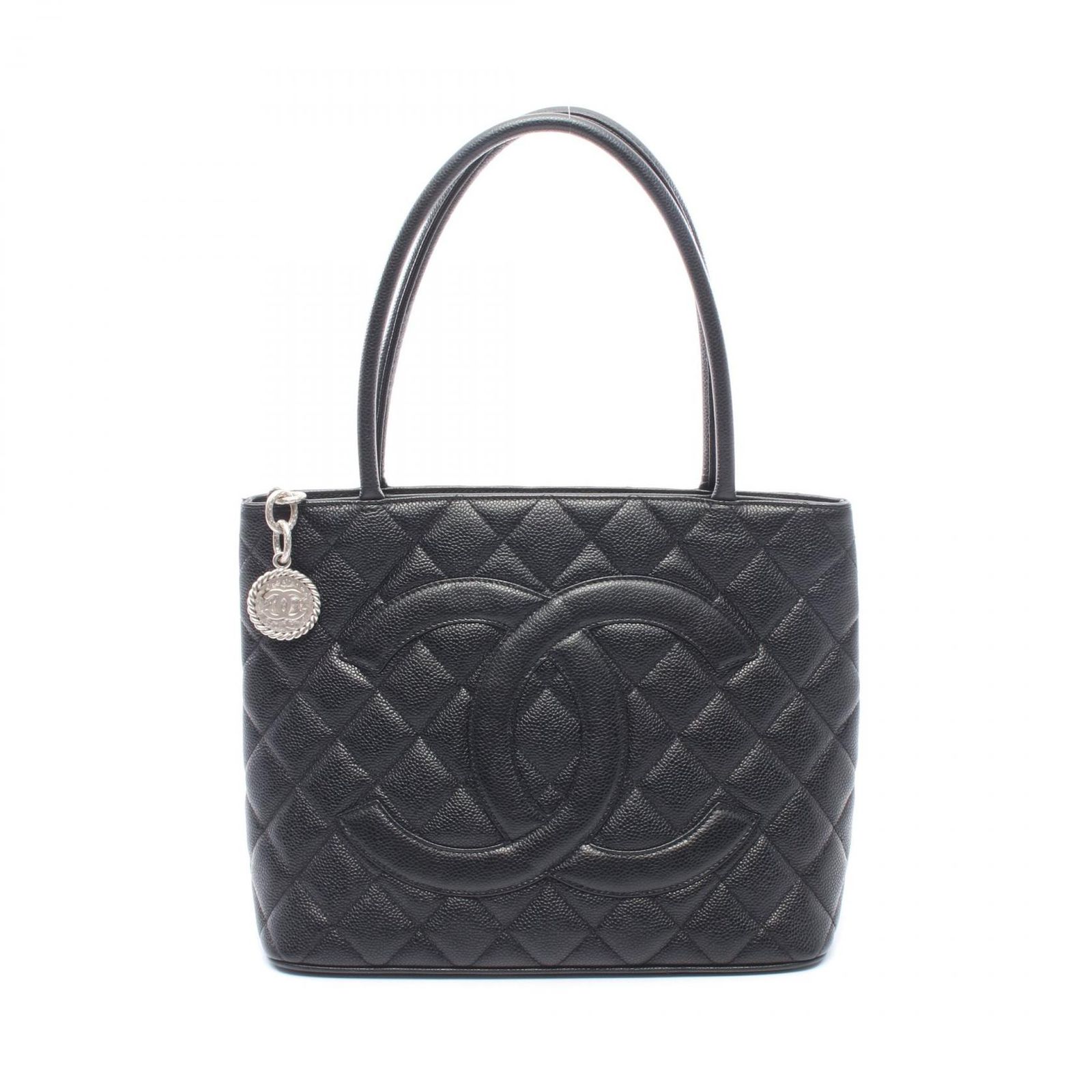 シャネル CHANEL トートバッグ 復刻トート A01804 ブラック カーフ（牛革） 復刻トート レディース Used B
