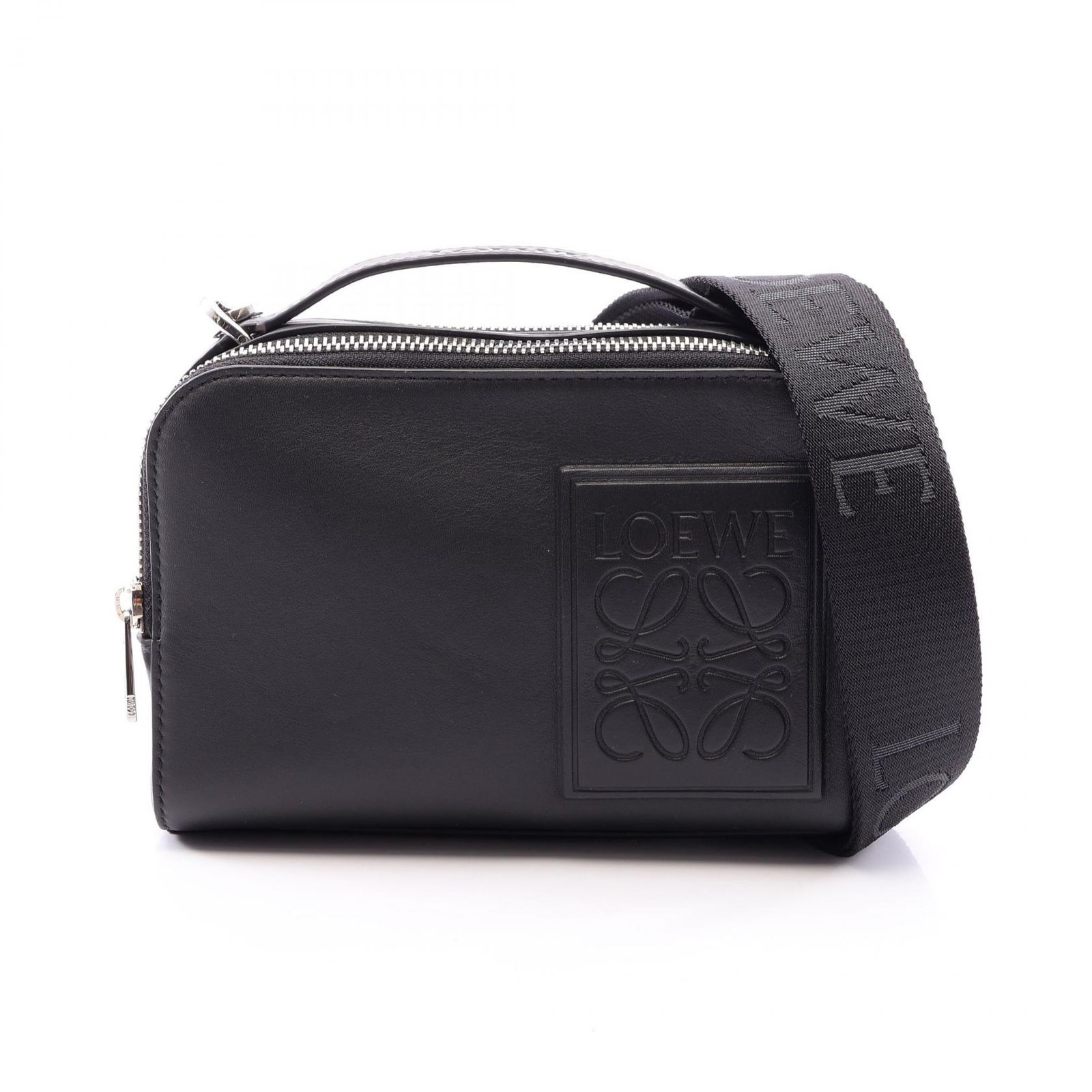 ロエベ LOEWE ハンドバッグ クロスボディ カメラバッグ ミニ 2WAY C565R41X05 ブラック レザー クロスボディ カメラバッグ ミニ メンズ Used A