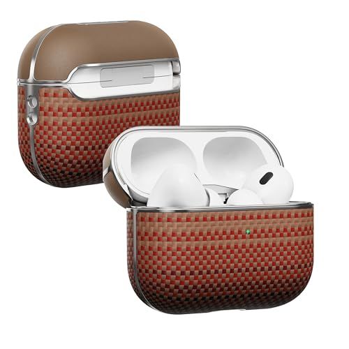 「PITAKA」AirPods Pro 2対応ケース MagSafe対応 MagEZ Case エアポッツプロ 保護カバー airpods pro2 2024 ケースワイヤレス充電可能 LEDライトが見える 耐衝撃 アラミド繊維製 カーボン風 a52ef6d0