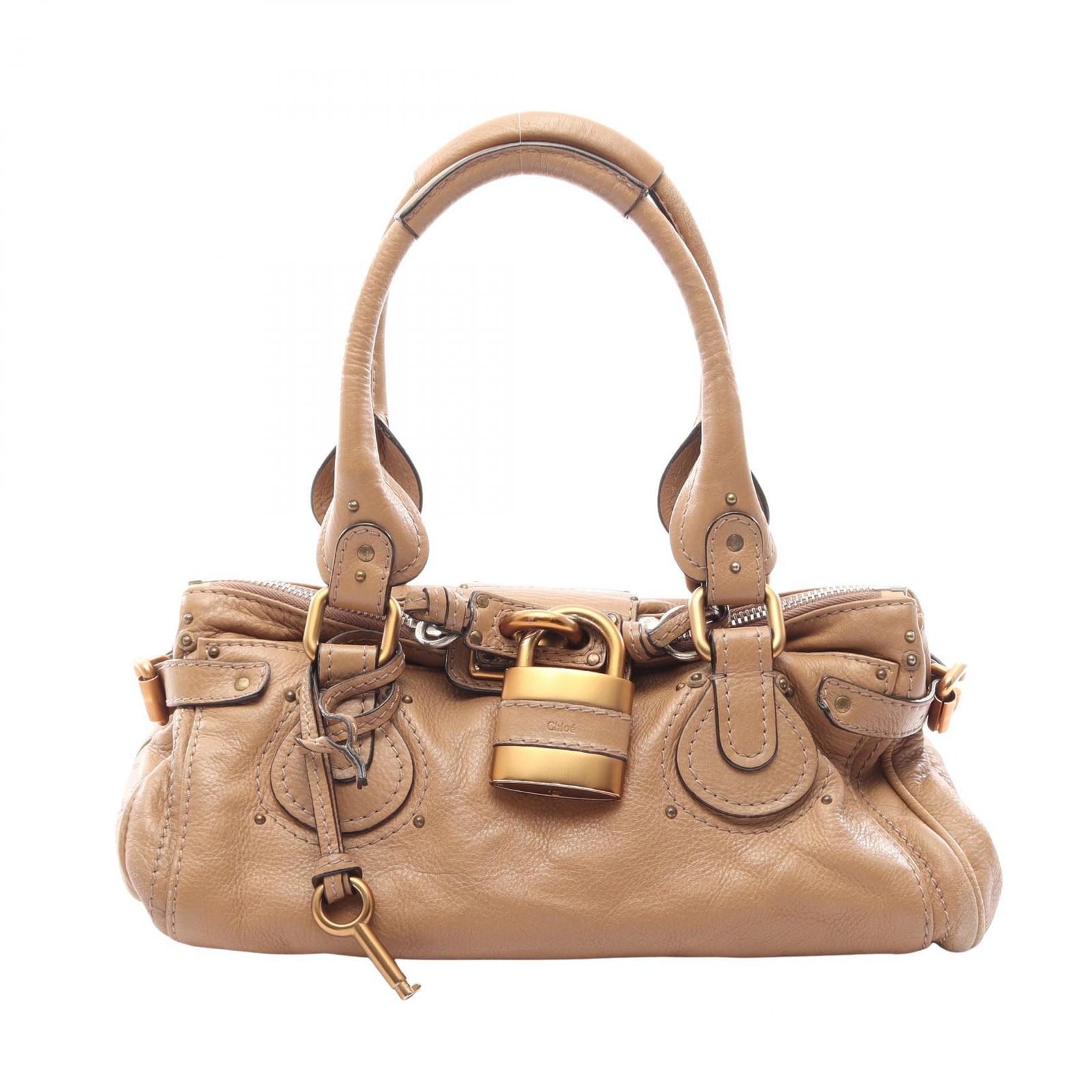 クロエ Chloe ハンドバッグ パディントン ベージュ レザー パディントン バッグ レディース Used B