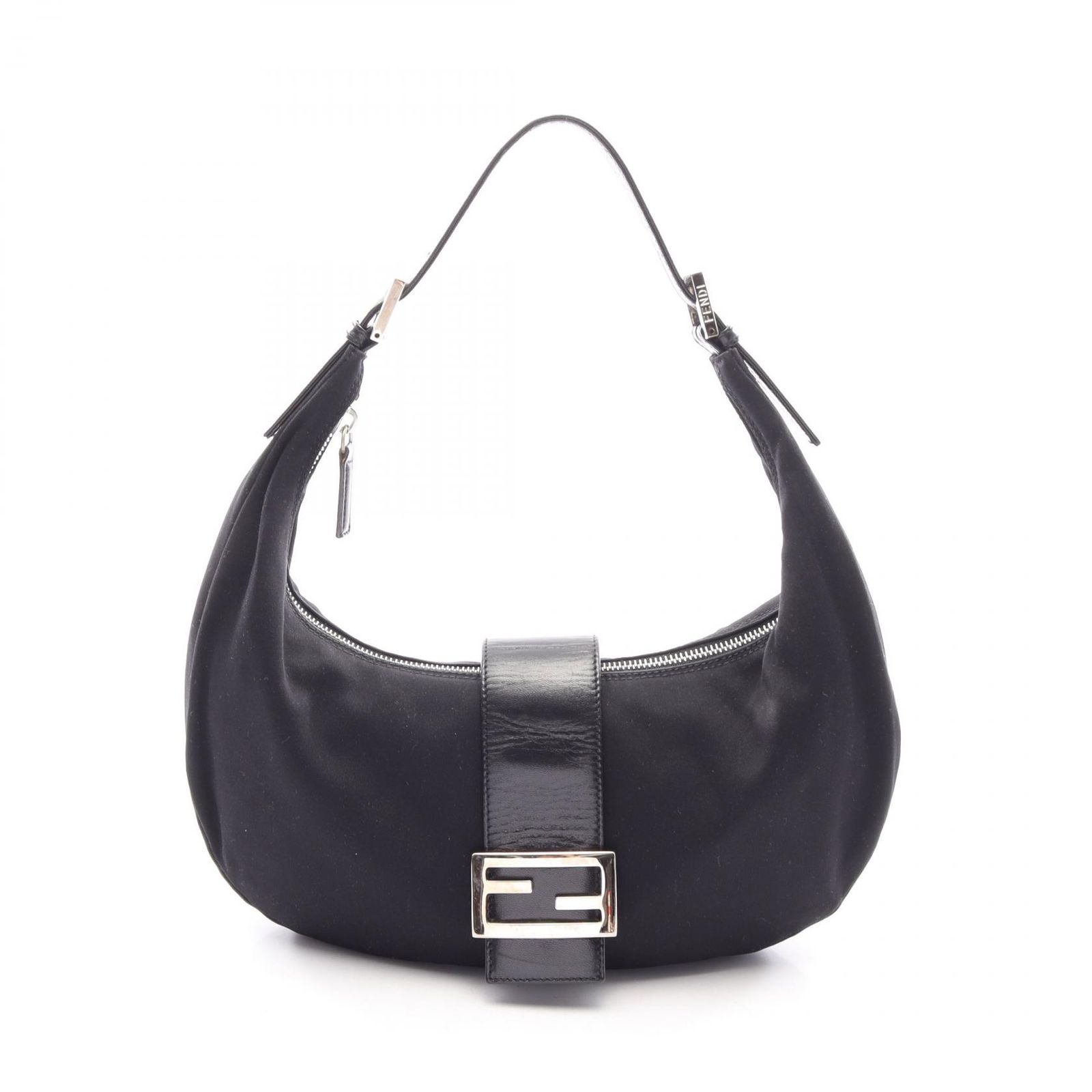 フェンディ FENDI ショルダーバッグ マンマバケット ブラック レザー マンマバケット レディース Used A