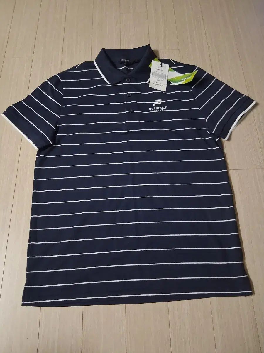 BEAN POLE ビーンポール メンズ 半袖 カラーTシャツ ネイビー ストライプ