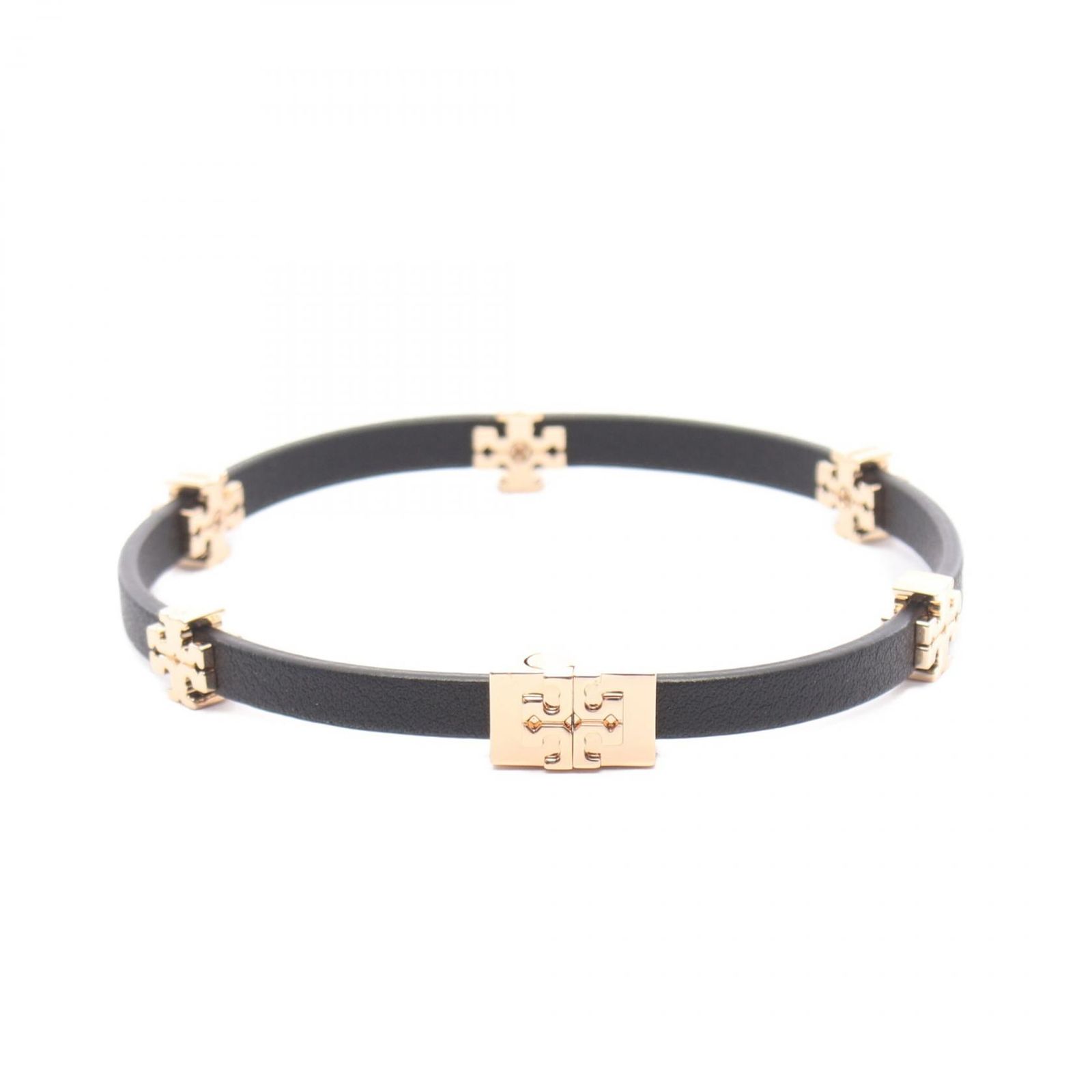 トリーバーチ Tory Burch ブレスレット ELEANOR BIO BRACELET 160150720ML ブラック/ゴールド レザー GP（ゴールドメッキ） ブレスレット レディース 新品