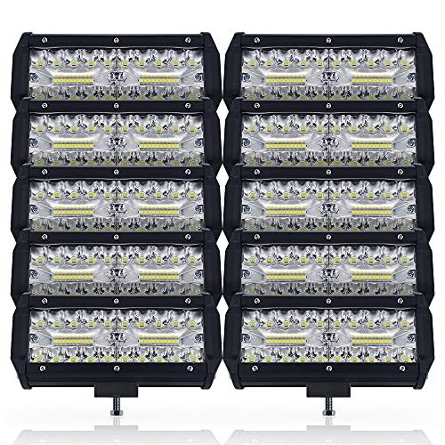 【HIKARI独占販売】LED作業灯 120W 40枚チップ 8V-60V 13500LM 投光器 看板灯 自動車 船舶 集魚灯 前照灯 集光&投光両立 防水 トラック用 4個セット「A-TW-Cx4」as ea14c2bd
