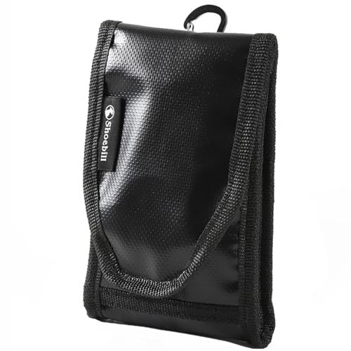 ☆新品☆Shoebill スマホポーチ リュック取り付け CLICKLOCKポーチRevo 防水 ベルトポーチ メンズ レディース ワンタッチ開閉 滑り止め付き アウトドア 登山 2WAY スマートフォン収納 (ブラック) dfb5b614