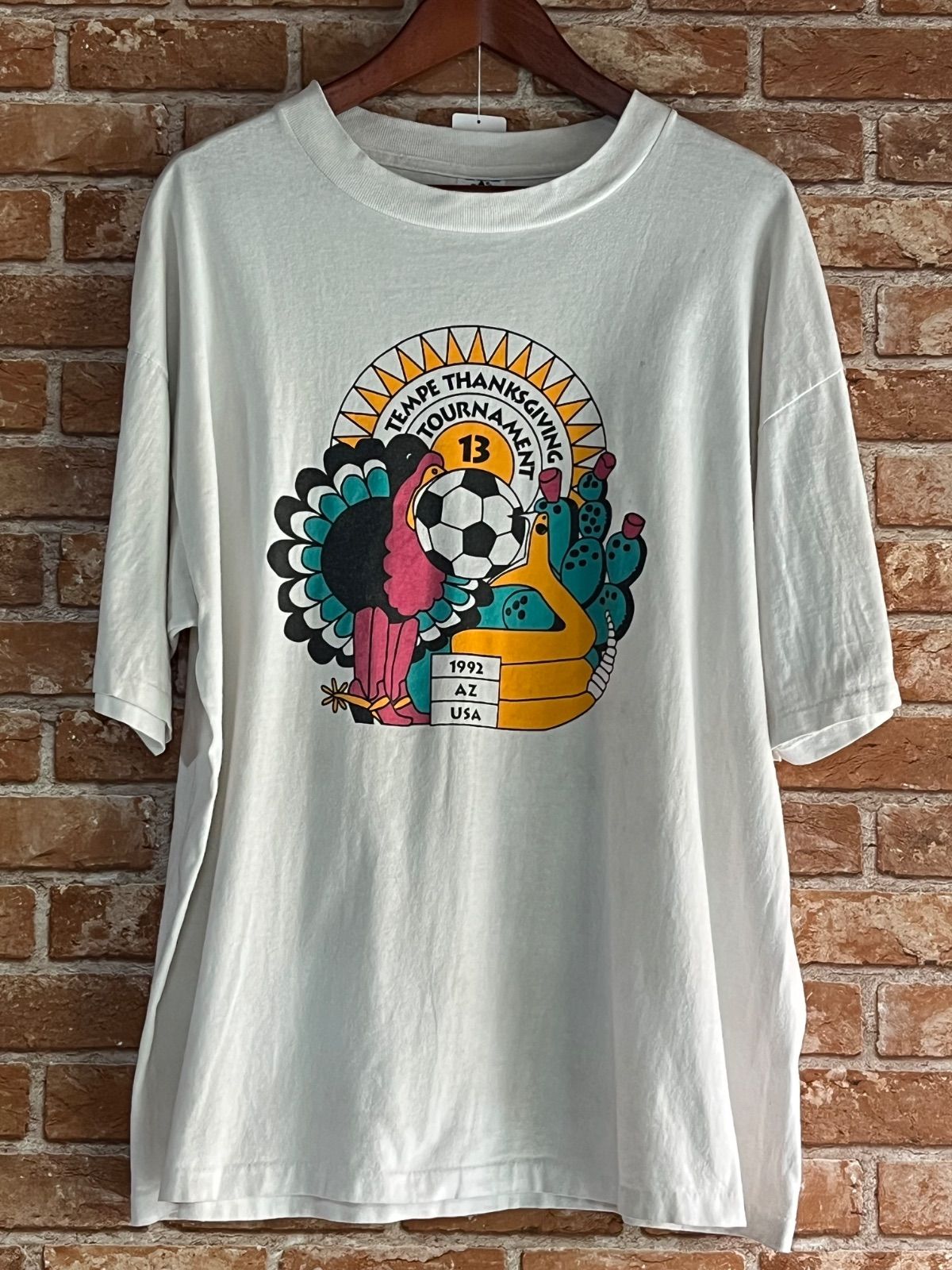 adidas アディダス ヴィンテージ 古着 Tシャツ L 90s MADE IN USA サッカー スポーツ