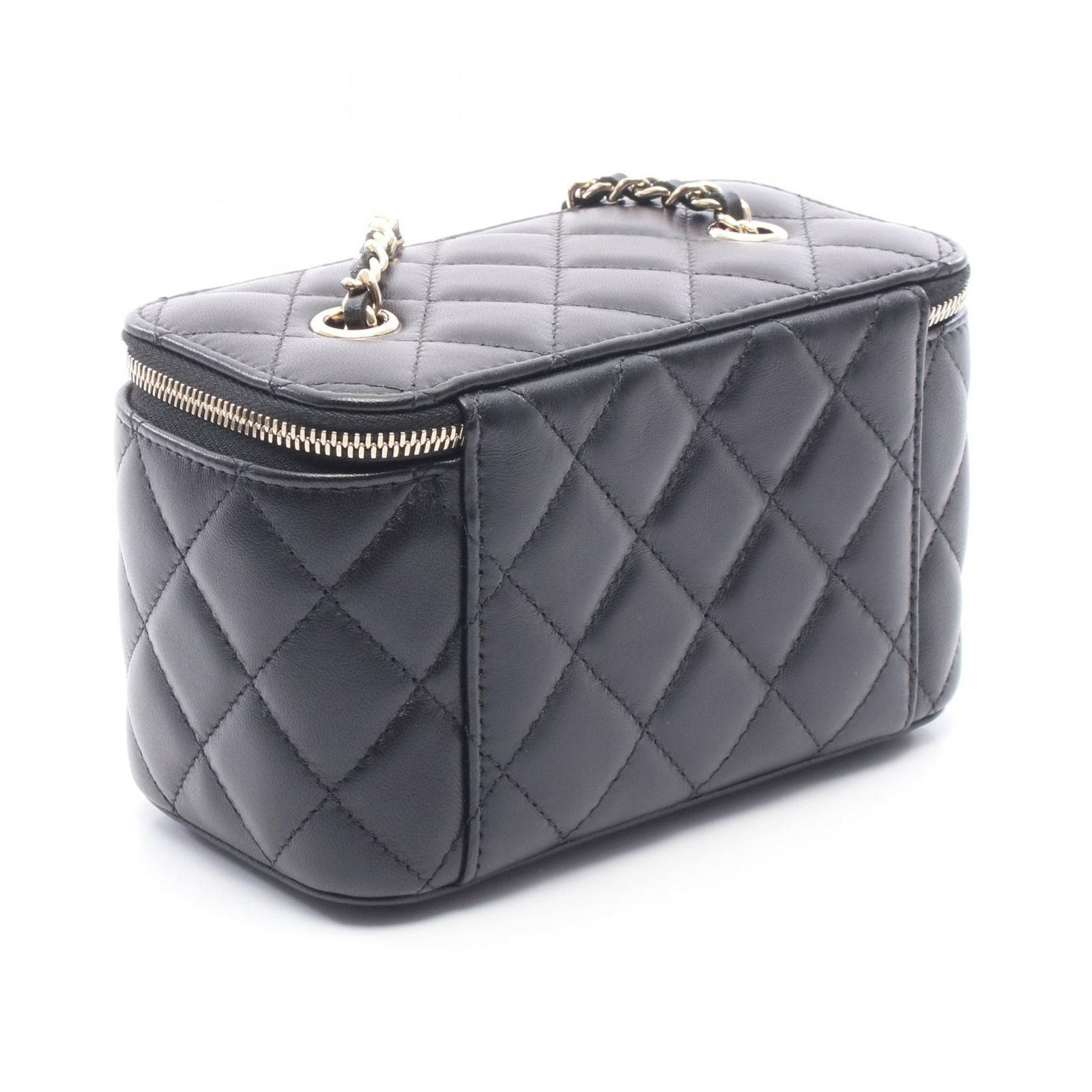 シャネル CHANEL ショルダーバッグ マトラッセ バニティ ブラック