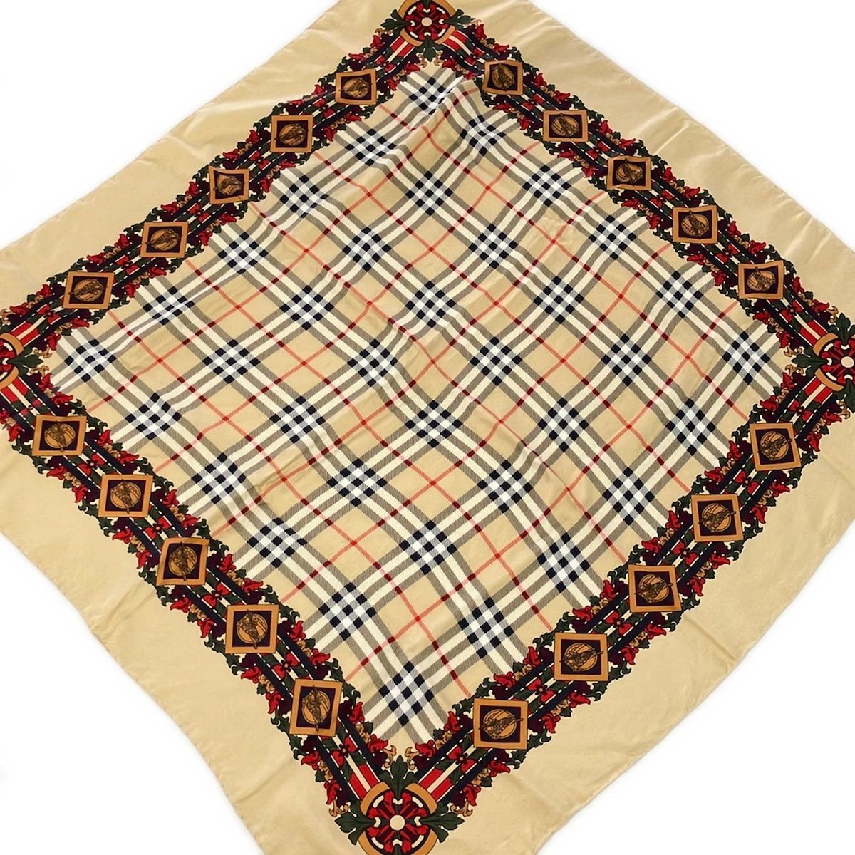 Burberry's(バーバリーズ) スカーフ美品 - ベージュ×レッド×マルチ