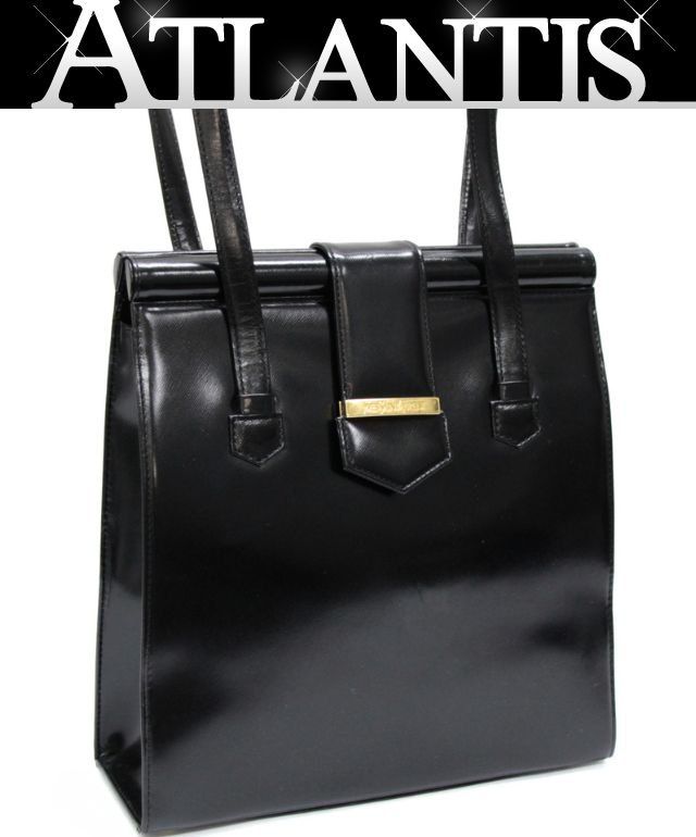 イヴサンローラン YVES SAINT LAURENT ヴィンテージ ショルダーバッグ レザー 黒 【74800】 45,435円