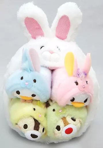 【中古】ぬいぐるみ ドナルドダック＆デイジーダック＆チップ＆デール(イースター/2018) ぬいぐるみセット 「ディズニー TSUM TSUM -ツムツム-」 ディズニーストア限定