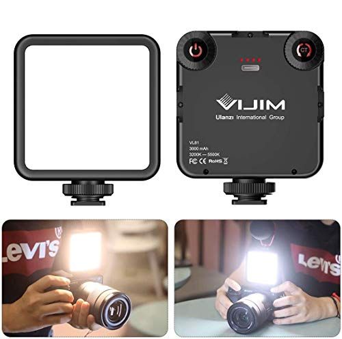 Ulanzi VL-81 LEDビデオライト 小型 充電式 3000mAh Type-C 3200k-5600k CRI95+ 色温度調整可能 スマート カメラライト 補助照明 撮影用ライト DJI Osmo Pocket Action Mobile 3koe