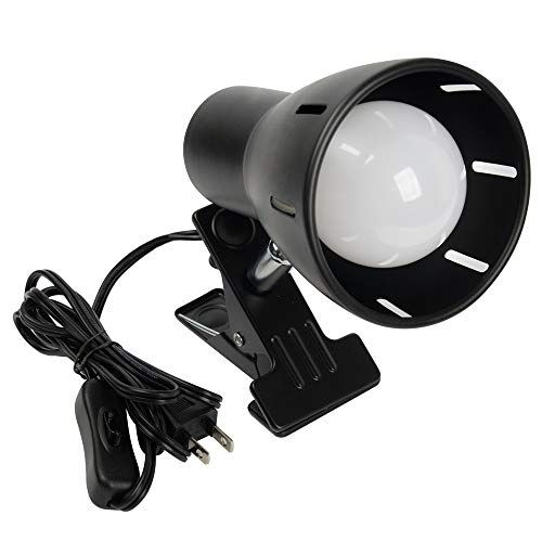 クリップライト led E26 led 電球付き 60w形相当 800lm 9W 昼光色 広配光 中間スイッチ付き 350°回転 読書 仕事 屋内用ライト ブラックkoe