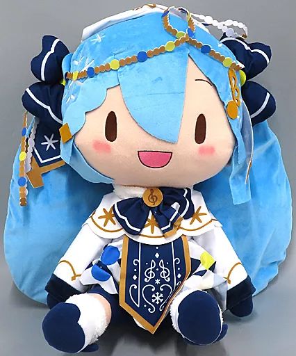 中古】ぬいぐるみ 雪ミク2021 どでかジャンボふわふわぬいぐるみ