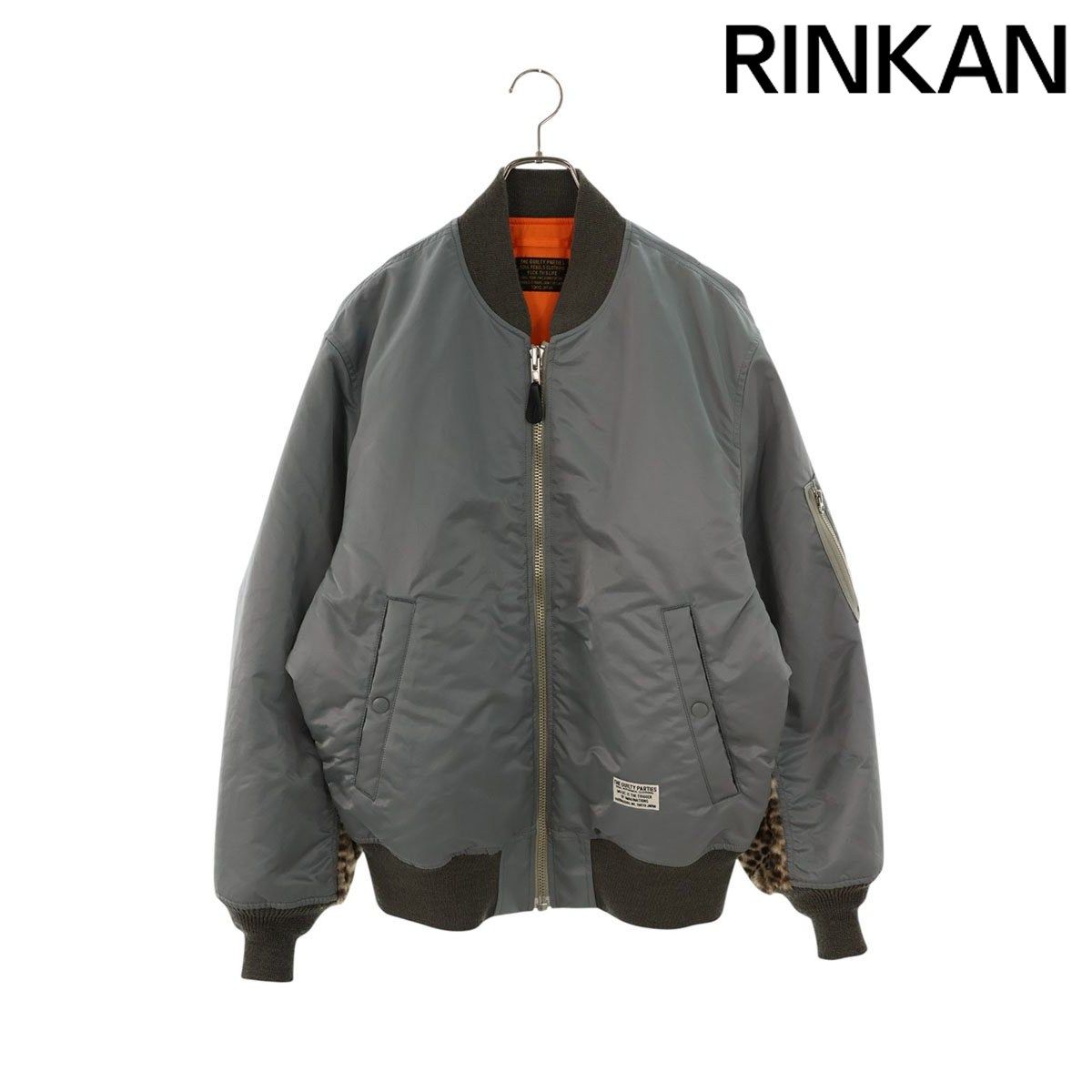 ワコマリア 24FW-WMO-ML02/MA-1 FLIGHT JACKET レオパード切替フライトジャケットブルゾン メンズ XL