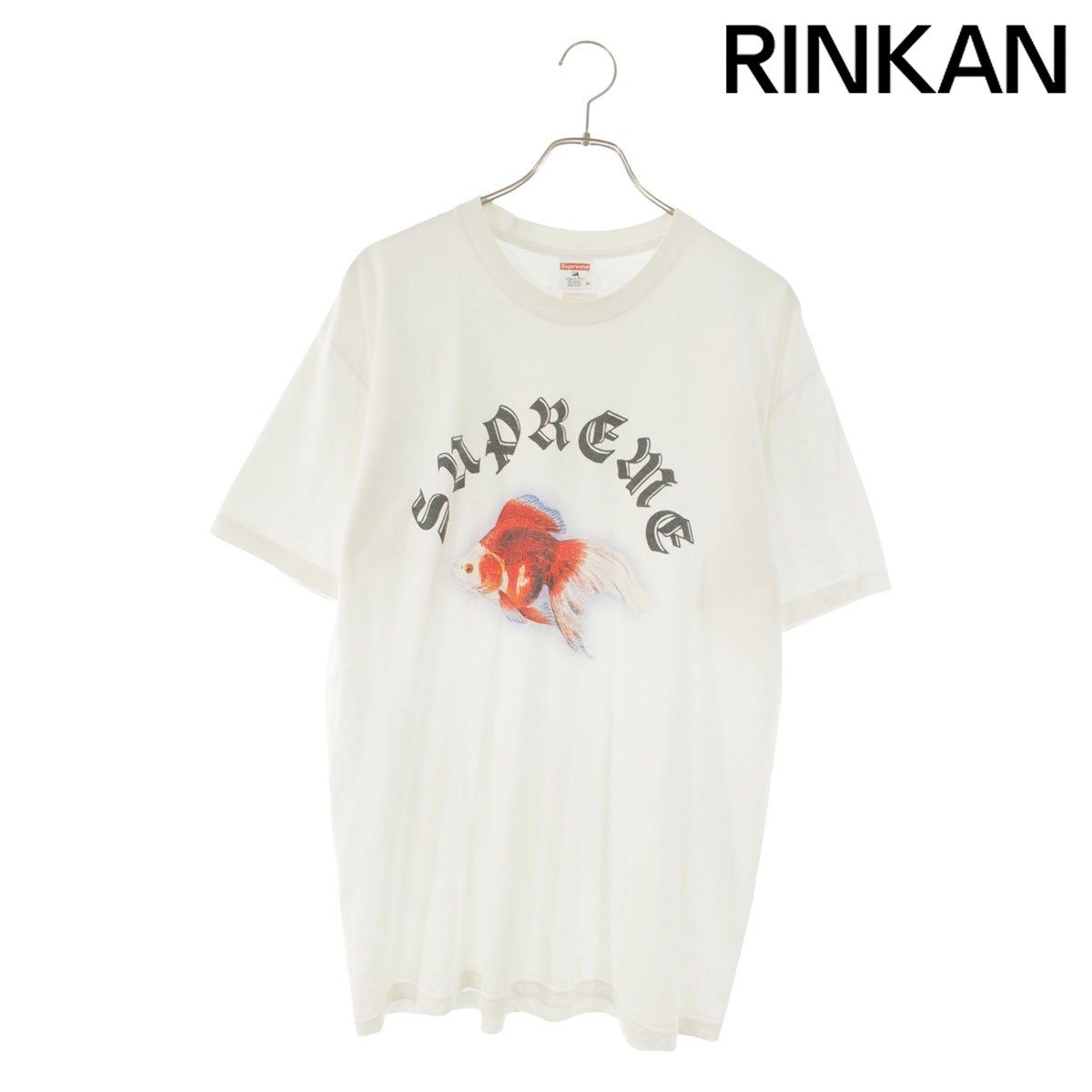 シュプリーム ×サスクワッチファブリックス SASQUATCHfabrix 16SS Gold Fish Tee 金魚ロゴプリントTシャツ メンズ XL