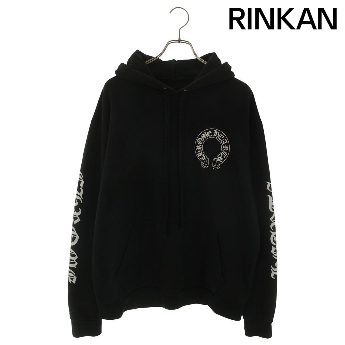 クロムハーツ SWTSHRT HD PLVR バックホースシューチョンパープリントパーカー メンズ M