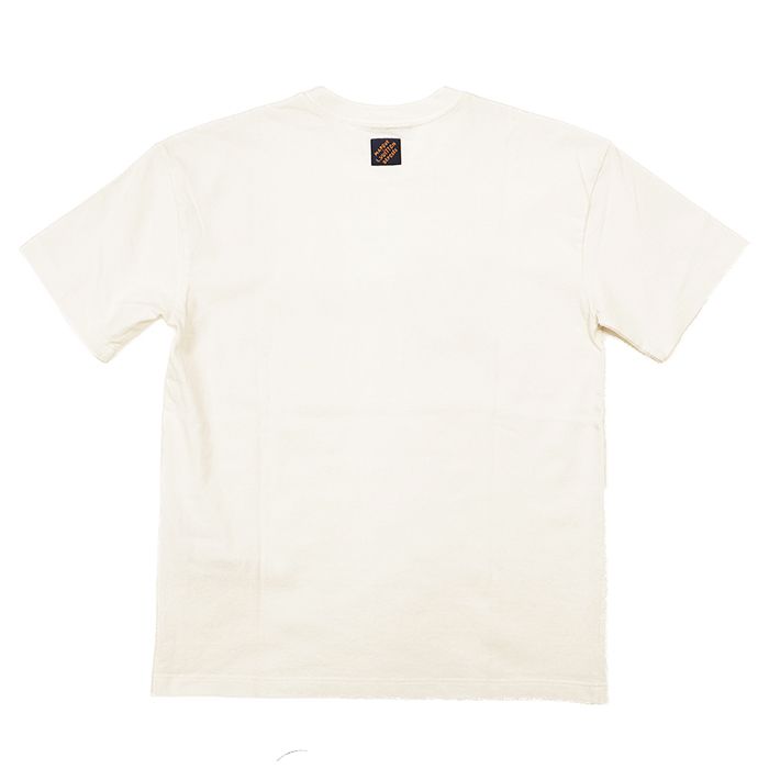 【極美品】LOUIS VUITTON ルイ・ヴィトン 半袖Ｔシャツ サイズ M メンズ 24AW LV Lovers ロゴ ビース メタリック コットン100% トップス オフホワイト 白 イタリア製
