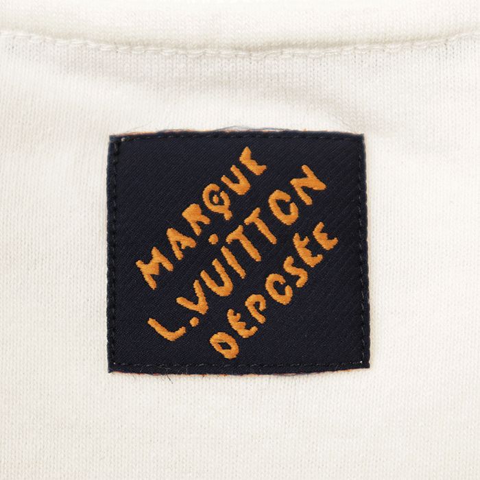【極美品】LOUIS VUITTON ルイ・ヴィトン 半袖Ｔシャツ サイズ M メンズ 24AW LV Lovers ロゴ ビース メタリック コットン100% トップス オフホワイト 白 イタリア製