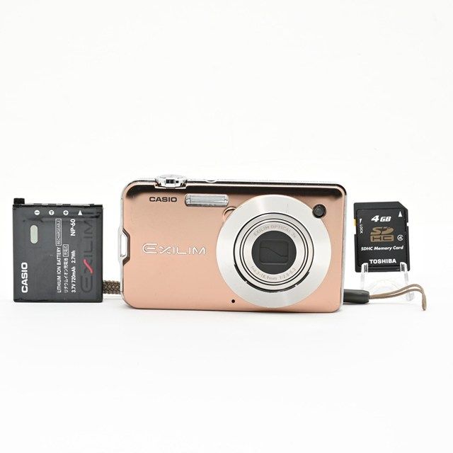 ＜難有品・ジャンク品＞ CASIO EXILIM EX-S12 ピンク EX-S12PK｜コンパクトデジタルカメラ｜本体充電不可｜液晶ダメージあり｜実用品｜4GB SDカード付属｜ジャンク扱い