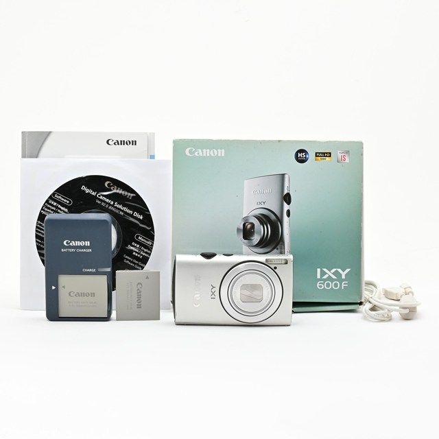＜並品＞ Canon IXY600F シルバー IXY600F(SL)｜コンパクトデジタルカメラ｜動作良好｜実用品｜液晶黄変・黒線・縦傷あり｜外観打痕あり｜バッテリー2個付属