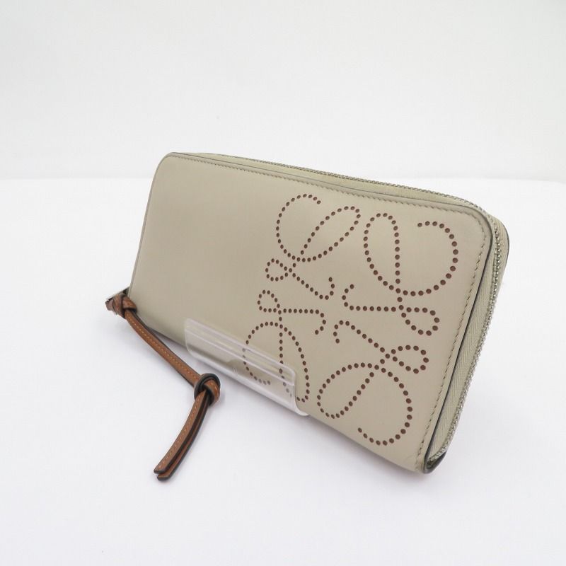 【瀬戸大橋店】 中古 LOEWE | ロエベ 長財布 アナグラム ジップアラウンドウォレット C500T12X03 ベージュ 【125】