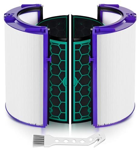 MSHNE ダイソン 空気清浄機 対応交換用フィルターセット グラスHEPAフィルター＋活性炭フィルター Dyson Pure Hot+Cool 空気清浄ファンヒーター HP04/HP4A/HP05・Dyson Pure Cool 卓上清浄フ a1981306