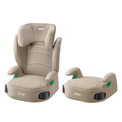 GRACO(グレコ) ジュニアシート ブースターシート シートベルト固定 ジュニアプラスネクスト R129適合 3歳半頃?12歳頃まで 身長150cmまで カップホルダー付 背もたれ取り外し可 (ラテベージュ) 2226888pms 267af1d3