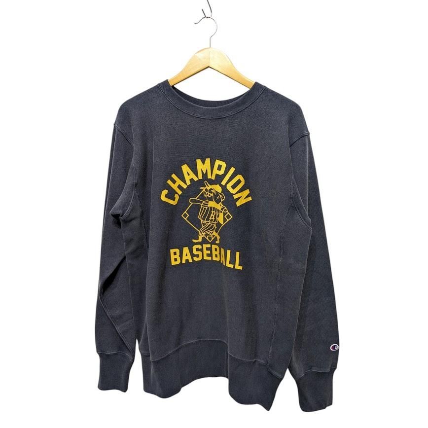 Champion チャンピオン RW CREW NECK SWEATSHIRT スウェットシャツ トレーナー C3-C008 ネイビー系 コットン サイズLL 65316