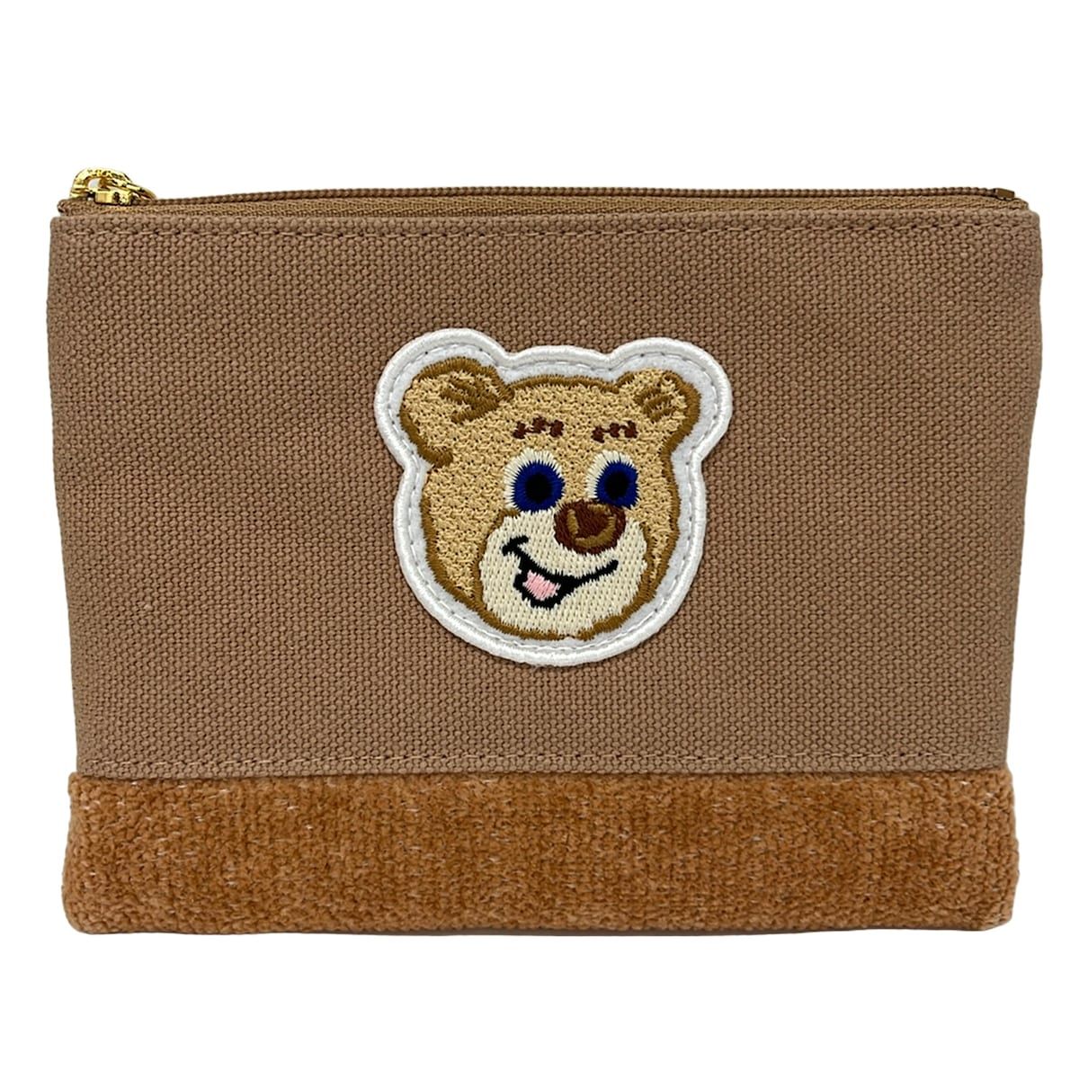 FEILER(フェイラー) ポーチ美品 オールドテディ ワッペンポーチ ベージュ クマ/LOVERARY