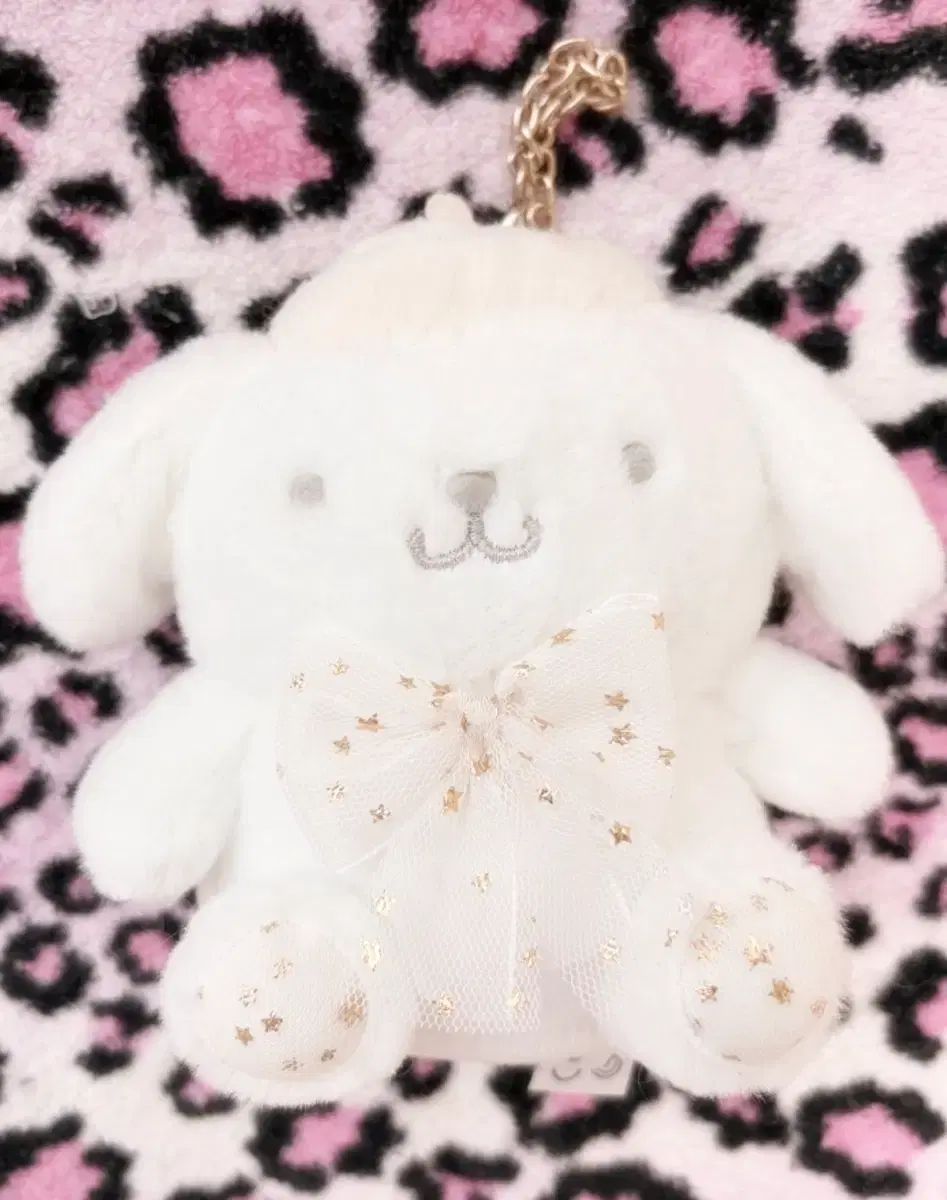 サンリオ ポムポムプリン ホワイト スター マスコット キーホルダー