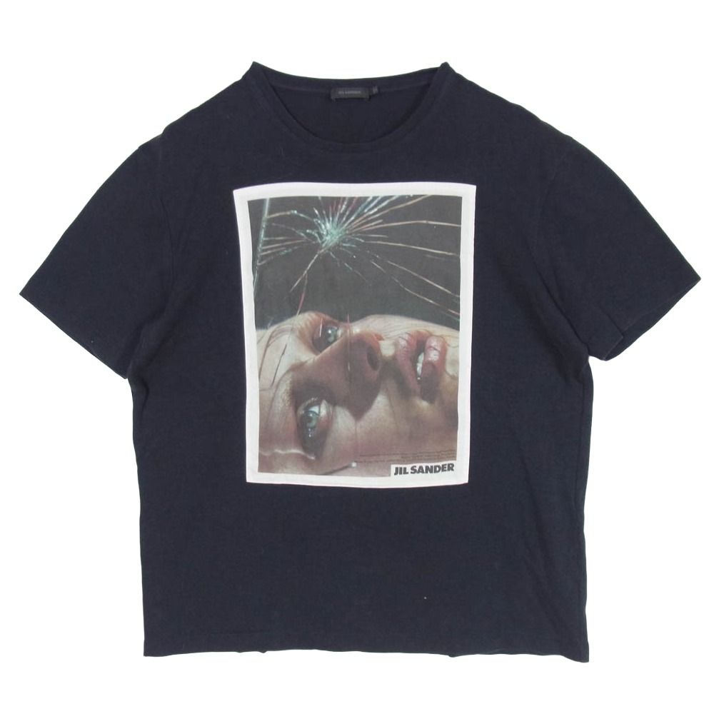 JIL SANDER ジルサンダー JSML707501 イタリア製 クルーネック パッチワーク 半袖 Tシャツ カットソー グレー系 S【中古】