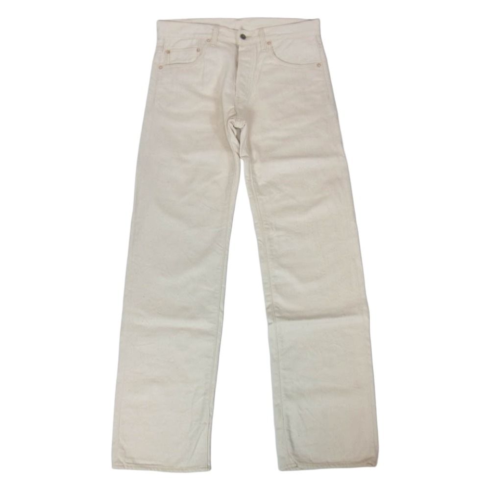 ONI DENIM 鬼デニム ONI271-ECRU 12.4oz Organic Cotton Ecru Denim Wide Straight オーガニックコットン ホワイトデニム ワイドストレート デニム パンツ W32 ホワイト系【極上美品】【中古】