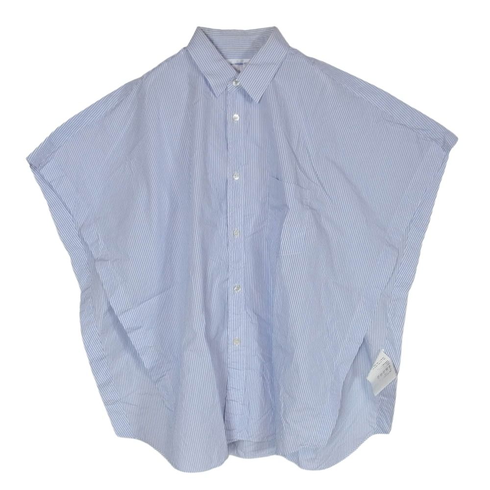 COMME des GARCONS コムデギャルソン S23063 SHIRT シャツ ストライプ シャツ ポンチョ ライトブルー系【中古】