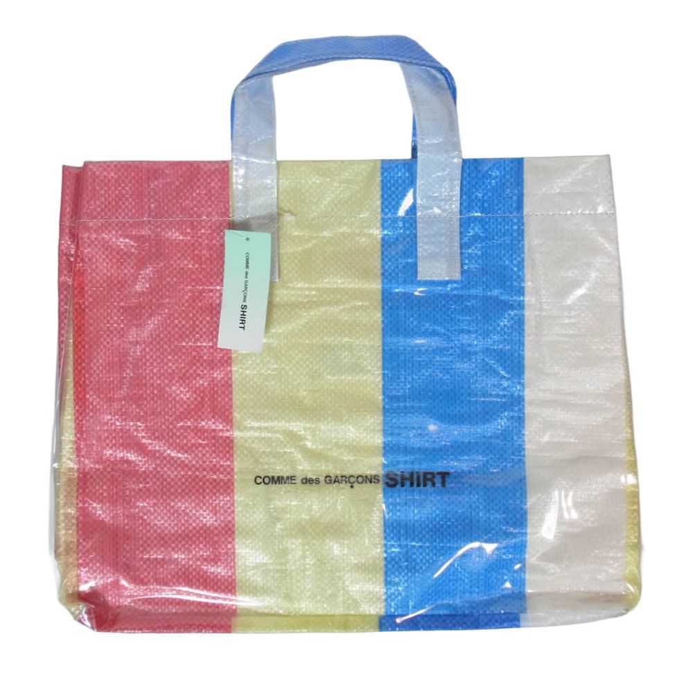 COMME des GARCONS コムデギャルソン S26610 SHIRT シャツ PVC トート バッグ マルチカラー系【美品】【中古】