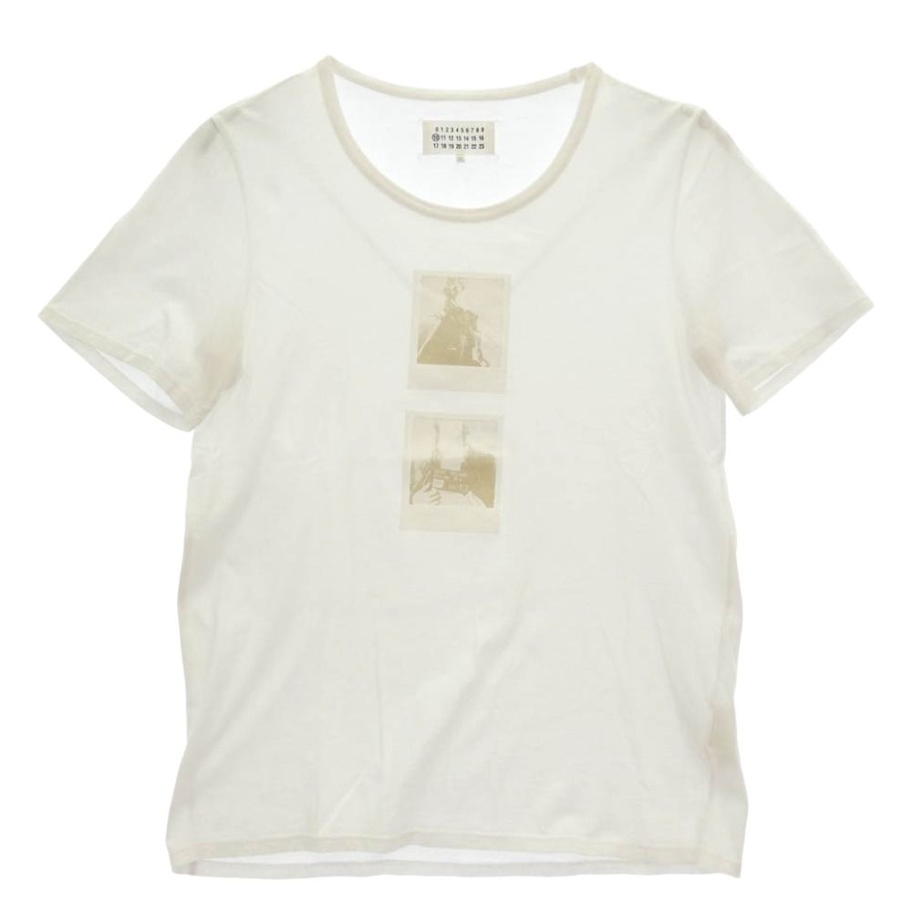 MAISON MARTIN MARGIELA メゾンマルタンマルジェラ 13SS S30GC0416 lights and shadow フォト グラフィック Tシャツ 半袖 カットソー 10ライン 四つタグ ホワイト系 46【中古】
